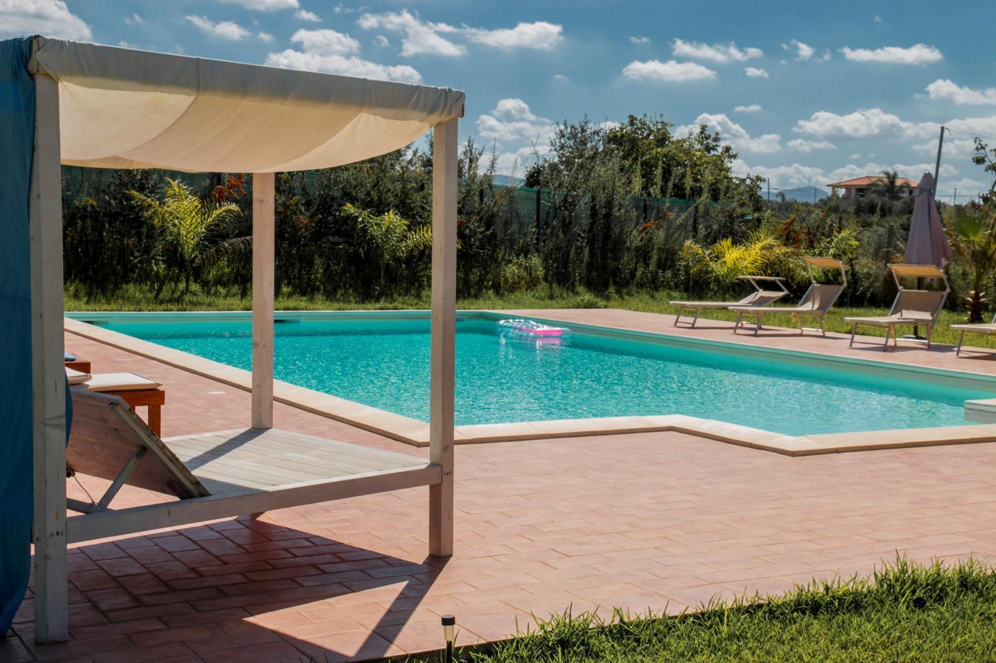 Villa Con Piscina Casale Di Gio Nel Golfo Di Castellammare Partinico Bagian luar foto