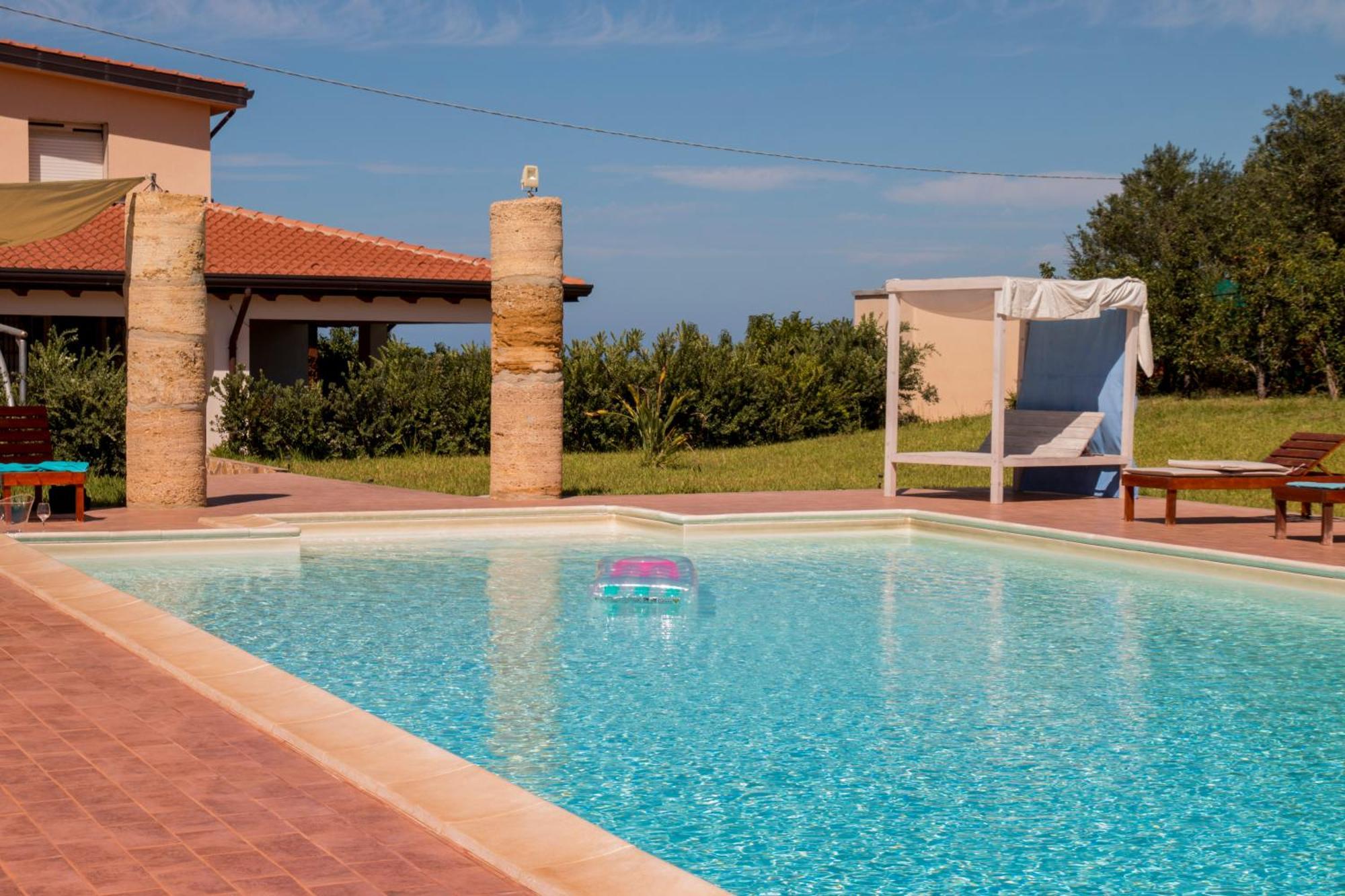 Villa Con Piscina Casale Di Gio Nel Golfo Di Castellammare Partinico Bagian luar foto